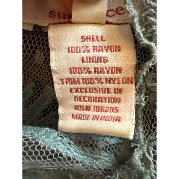 Sundance Sage Green Victorian Romance Dress Size 8 - Picture 6 of 10